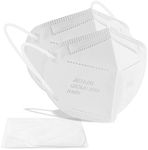 Jiehuxi KN95 Face Masks White 20 PCS Individually Wrapped Disposable Breathable 5-Layer Protection Cup Dust Mask