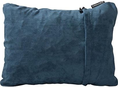 Therm-a-Rest Compressible Travel Pillow for Camping, Backpacking, Airplanes and Road Trips, Denim, Medium - 14 x 18 Inches