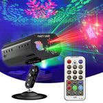 Party Lights,Disco Lights,Dj Lights Strobe Stage Lights Rave Light Disco Ball Laser Lights Sound Activated Multiple Patterns with Remote Control for Parties Bar Birthday Wedding Holiday Xmas Christmas