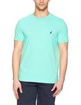 Nautica Men's Short Sleeve Crew Neck T-Shirt, Mint Spring Solid, S