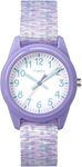 Timex Kids TW7C122002Y Casual Purple and White Nylon Strap with Buckle Watch