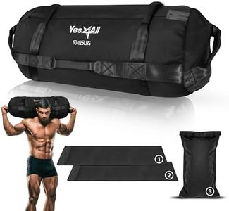 Yes4All Workout Sandbags, Heavy Duty Sandbags - Black - L