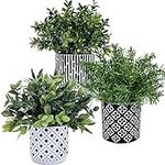 Winlyn 3-Pack Artificial Potted Pla