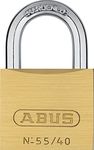 ABUS 55/40 Solid Brass Padlock with Hardened Steel Shackle, Keyed Different