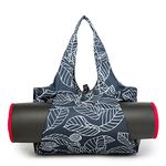 KUAK Yoga Mat Bag, Large Waterproof Sport Gym Tote Bag with 2 Yoga Mat Holders, Adjustable Yoga Mat Buckle, Bottle Pockets, Carryall Shoulder Bag for Pilates Fitness Travel Work