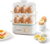 KAWU Double-layer Egg Cooker, Fast Electric Egg Boiler, Small Breakfast Machine, Safe and Easy to Operate, can Accommodate 12 Eggs, Suitable for RV Travel, Steamed Corn and Bread in Hotels