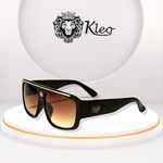 Kleo Flat Top Hip Hop Rapper Retro Aviator Sunglasses