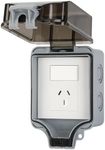 IP66 Outdoor Waterproof Wall Socket, dustproof Windproof, 15A (2X2)