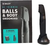 Ballsy B2 Groin & Body Trimmer for Men, Includes 2 Quick Change Heads, Waterproof, Cordless Charging Base for The Ultimate Close Shave