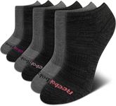 Reebok Women's No-Show Athletic Performance Low Cut Cushioned Socks (6 Pack) (Grey Collection, Shoe Size: 4-10)