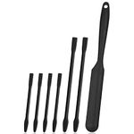 Black Silicone Stir Sticks Kit for Epoxy, Gartful 1pcs Silicone Spatula for Resin, 2pcs Large Silicone Stir Sticks, 4pcs Small Silicone Sticks, DIY Craft Tool for Mixing Resin, Paint, Liquid, Set of 7