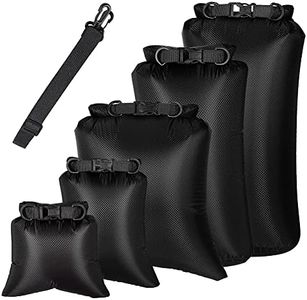 Ocnvlia 6Pcs Waterproof Dry Bag Set for Kayaking Boating,Drybag Outdoor Storage Bags for Canoeing Camping Swimming Hiking,Black