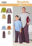 Simplicity Sewing Pattern 1505: Husky Boys' & Big & Tall Men's Tops and Pants, Size A, Paper, White, A (S-L / 1XL-5XL)