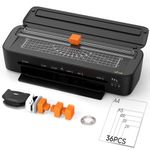 OidoZac Laminator Machine A4, 11 in 1 Thermal Laminating Machine Cold Hot Lamination with 36 Laminating Pouches 3 Cutter Heads & Built-in Trimmer Laminate Set for School Home Business Office(Black)