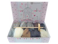 Heidifeathers® Drop Spindle Spinning Kit - with Natural Wool