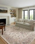 Loloi II Odette Collection ODT-09 Ivory / Multi, Traditional 6'-7" x 9'-6" Area Rug