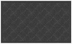 Apache Mills Textures Crosshatch Entrance Mat, 3-Feet by 5-Feet, Charcoal (60-461-1901-3x5)