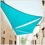 ColourTree 10' x 10' x 14' Turquoie Sun Shade Sail Right Triangle CTSLRT10 - Canopy Mesh Fabric UV Block UPF50 - Commercial Heavy Duty - 190 GSM - 3 Years Warranty (We Make Custom Size)