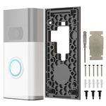 Parthan Replacement Ring Doorbell Bracket, Self Adhesive Wall Mount Bracket Back Plate, Doorbell Back Plate Fittings Suitable for 2nd Generation Doorbell, Ring Doorbell Accessories No Drill