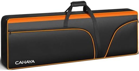 CAHAYA 88 Key Keyboard Case Electric Keyboard Piano Gig Bag 0.5inch Thick Padded Case with Side Handles and Adjustable Shoulder Straps CY0327