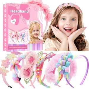 Regalo Bambina 4 5 6 7 8 9 10Anni, Accessori Capelli Bambina, Creazione di Cerchietti per Capelli, Artigianato Fai-da-Te Regalo per Ragazze, Giochi di Adatto a Femmina, Regalo Di Natale