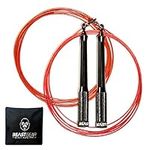 Beast Rope by Beast Gear – Speed Skipping Rope for Fitness, Conditioning & Fat Loss. Ideal for Crossfit, Boxing, MMA, HIIT, Interval Training & Double Unders (Beast Rope Fire)