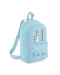 Hoolaroo Personalised Baby Toddler Backpack Blue Bunny Rabbit Rucksack Boys Nursery Baby Daycare With Name Easter Gift