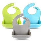 Eascrozn Silicone Bibs for Babies &
