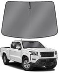 Mixsuper Liner Windshield Sun Shade for Nissan Frontier 2022-2025 Windshield Sunshades for Frontier Accessories Foldable Sun Visor Front Window Sun Shades Cover Keep Cool Block UV Heat