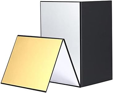 Soonpho Riflettore di Luce in Cartone 3 in 1, Pannello Riflettente Pieghevole per Fotografie di Nature Morte, Fotografia Desktop, Gioielli, Cibi, Cosmetici(2 Pezzi A4 - Oro/Argento, Bianco, Nero)