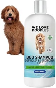 USDA Organic Dog Shampoo, Conditioner & Detangler - Best Shampoo for Goldendoodles, Poodles & Doodles - for Matted Pet Hair - Sensitive Skin Shampoo for Puppies - Made in The USA, 16OZ (Ocean Breeze)