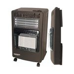 Weltherm Gas Room Heater KTF 2409 2 in 1 with 3 quartz tube 1500W, Foldable | LPG Gas Room Heater with ODS Function |Brown|