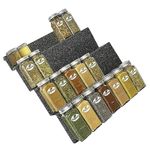 LYNK PROFESSIONAL® Spice Rack Drawer Organizer - Heavy Gauge Steel 4 Tier for Kitchen Drawers, Spice Drawer Organizer, Silver Metallic, Large, 13-1/4" Spice Rack Tray