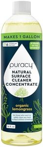 Puracy 99.9% Natural All Purpose Cleaner Concentrate - Makes 128oz Multi Purpose Cleaner - Organic Lemongrass - Surface Cleaner, Floor Cleaner, Kitchen, Cleaner, Bathroom Cleaner - Cleaning supplies