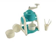 Sadagun Handheld Ice Gola Maker Machine with Plastic Bowl Cup Glass and Stick
