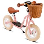 PUKY LR M CLASSIC Pink | Kids Balance Bike 2+ | Children's Toy From 2 Years | Retro-Style Ride-On & Toddler Toy | Scooter Bike with Handlebar Basket & Kickstand | Adjustable Saddle & Handlebars