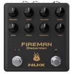 NUX Fireman Distortion Effect Pedal, Dual Channel Brown Sound, 2 Independent GAIN, VOLUME Knobs, I/O, BF/TB Toggle switch,9V DC Jack