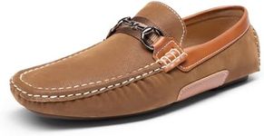 Bruno Marc Mens Penny Loafers Moccasins Shoes, 3/Tan - 12 (Santoni-03)