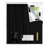 ZCYLPT Blackout Blind, Black Out Blinds Stick On,Temporary 100% Blackout Material 145 * 300CM, Cut to Any Size,No Drill Blinds Blackout with Self Adhesive Tapes for Bedroom, Nursery, Loft, RV Car