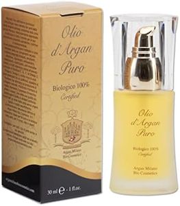 Olio di Argan Puro 100% Biologico Certificato - Idratante Naturale Anti-invecchiamento per la pelle, viso, corpo e capelli Ricco di Proprietà nutrienti, rigeneranti e ristrutturanti (30 ml)