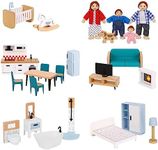 OOOK Wooden Dollhouse Furniture Set