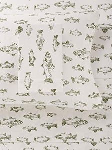 Eddie Bauer School of Fish Flannel Sheet Set, Twin