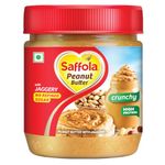 Saffola Peanut Butter Crunchy, 350 gm | High Protein Peanut Butter | Only Jaggery, No Refined Sugar