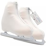 CRS Cross Thermal Skate Boot Covers - Insulated Neoprene Warm Skate Covers for Ice Skating and Figure Skates (White, Medium)