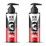 Beardo Godfather Beard Wash for men, 100 ml (pack of 2)| Refreshing Fragrance | Active cleansing | Purifies and cleanses skin and beard