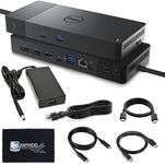 ANYHDD WD22TB4 Dell Docking Station Thunderbolt 4-1 Year Warranty, Dell Dock Station with 180W AC Adapter + HDMI Cable + DisplayPort Cable + USB-C Cable + Microfiber Cloth - Dell Thunderbolt Dock