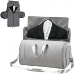 YADEZZN Garment Duffle Bags, Travel Garment Bags, 57L Carry on Garment Bag, Suit Carrier for Men, Convertible Suit Bag with Shoulder Strap&Shoe Compartment (Grey)
