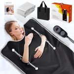 UMIXGENE Infrared Sauna Blanket-Sauna Blanket for Home Use, Portable Design for Relaxation and Detoxification Highest 176℉, 20-60 Minutes Timer, 6 ft x 2.65 ft（Black）