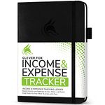 Clever Fox Income & Expense Tracker – Accounting & Bookkeeping Ledger Book for Small Business – Income & Expense Record Notebook with Receipt Pocket – Undated, A5, 5.8″ x 8.3″, Hardcover (Black)