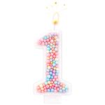 Birthday Candles, 0-9 Number Macaron Cake Candles Glitter Cake Topper Decorations for Wedding Anniversary Birthday Party (1)